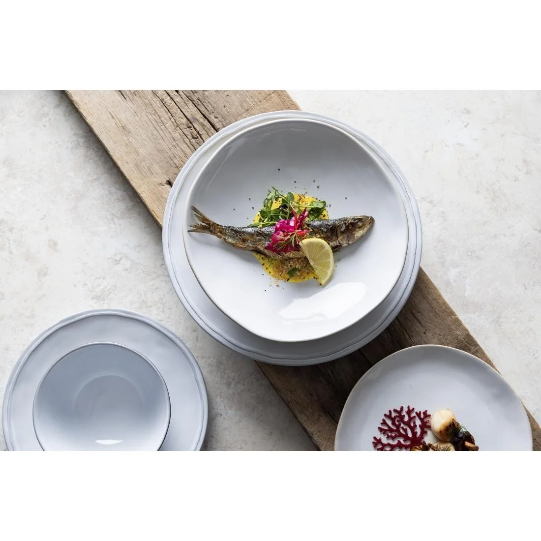 Olympia Raw Recycled Clay Coupe Plates White 280mm (6 Pack) - Image 7