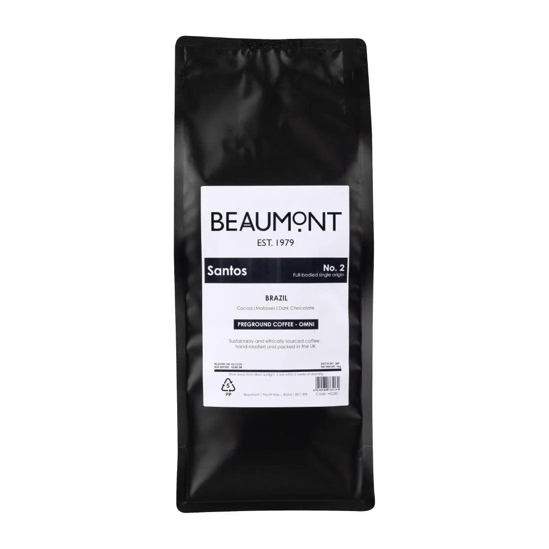 Beaumont No.2 Santos Coffee Omni Grind 1kg - Image 1