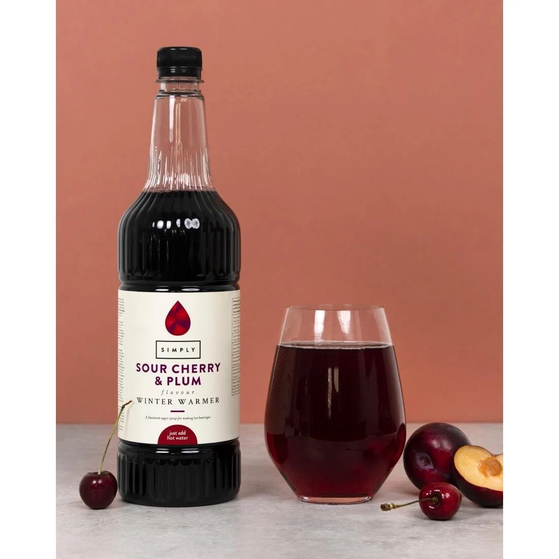 Simply Winter Warmer Sour Cherry & Plum Syrup 1Ltr - Image 3