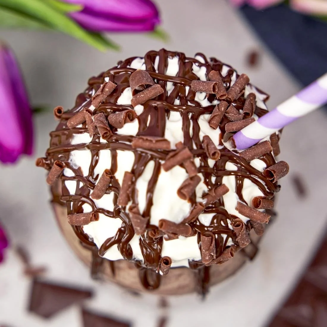 Simply Toppings White Chocolate Blossoms (Curls) 300g - Image 2