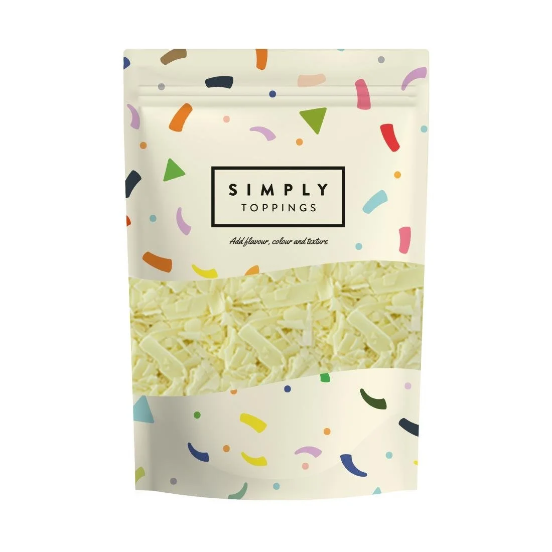 Simply Toppings White Chocolate Flakes 300g - Image 1