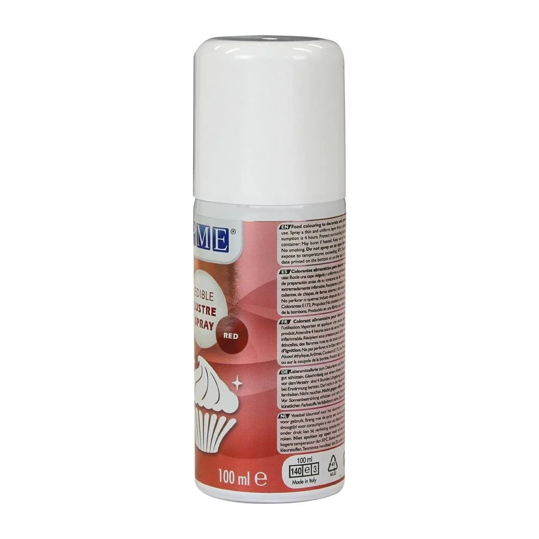 PME Edible Lustre Spray 100ml - Red - Image 3