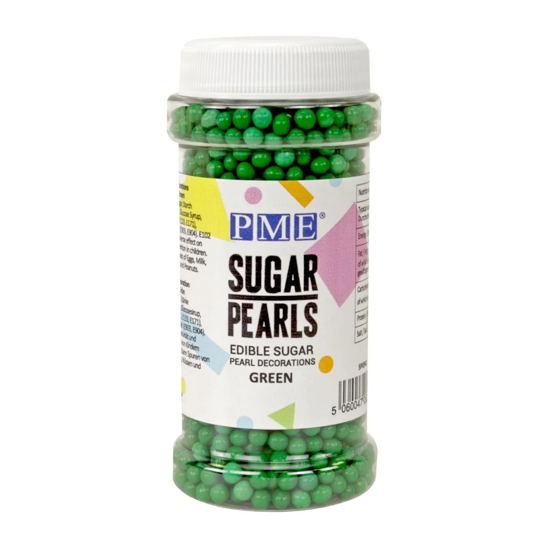 PME Sugar Pearls 100g - Green - Image 1