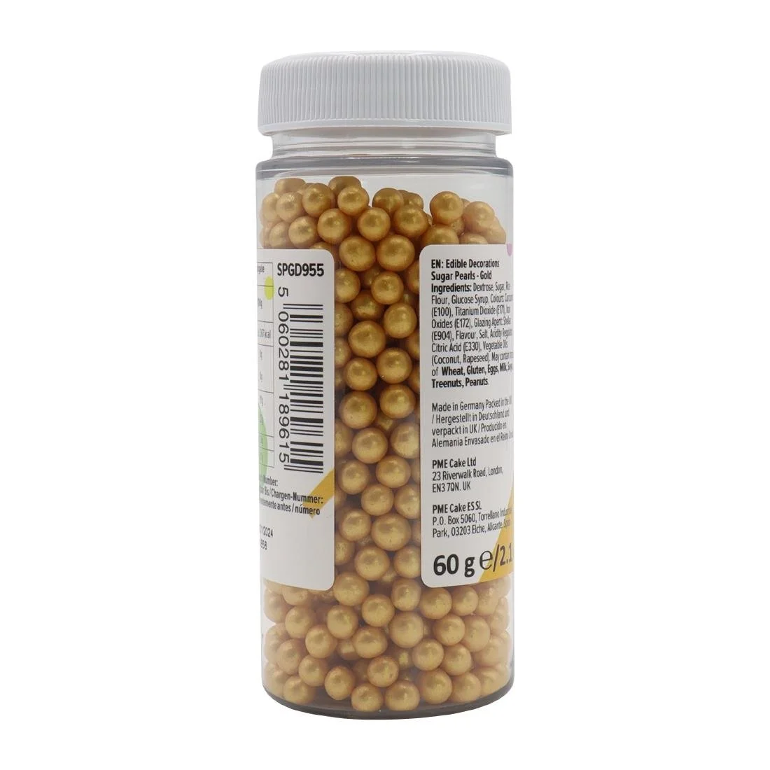 PME Sugar Pearls 60g - Gold - Image 4