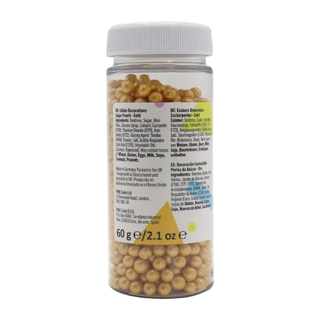 PME Sugar Pearls 60g - Gold - Image 5