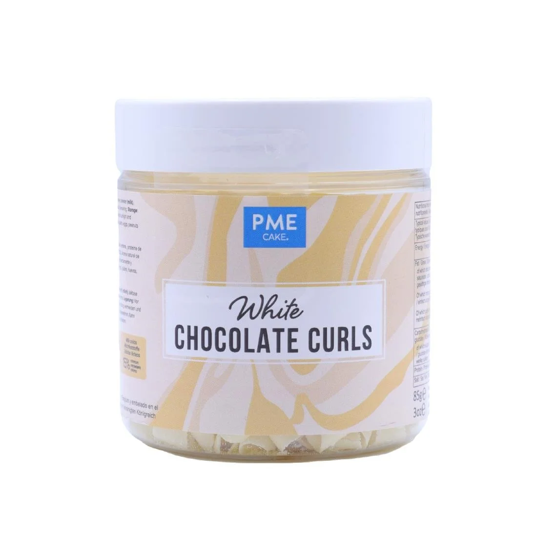 PME Chocolate Curls White Chocolate 85g - Image 1