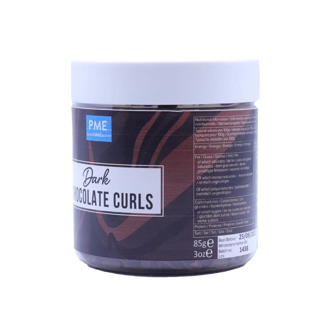 PME Chocolate Curls Dark Chocolate 85g - Image 3