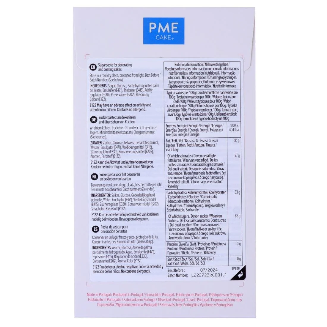 PME Sugar Paste Fondant Pink 250g - Image 2