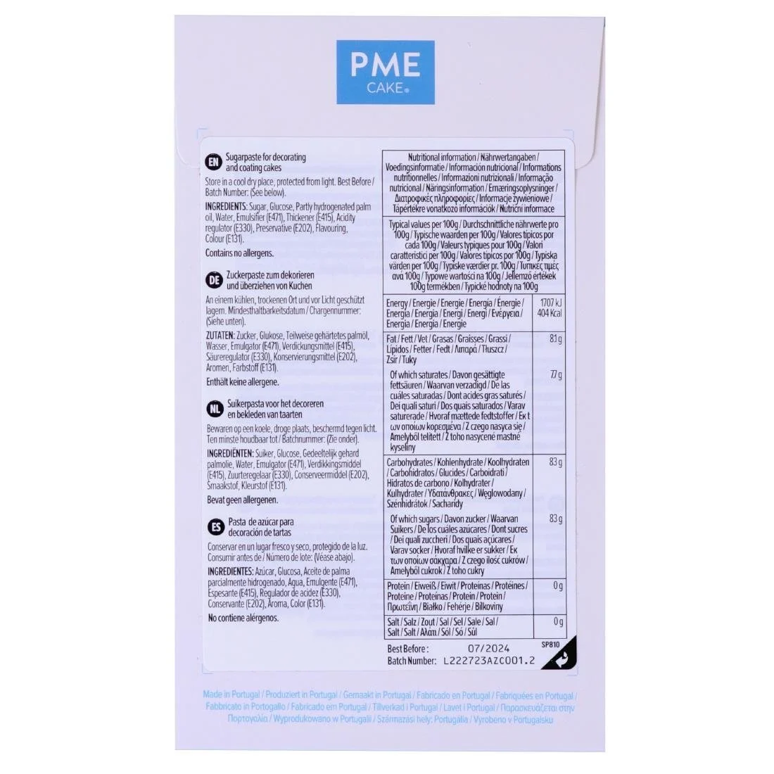 PME Sugar Paste Fondant Blue 250g - Image 2