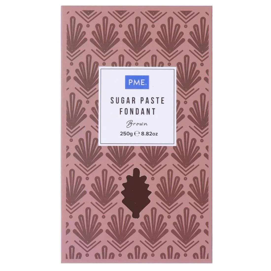 PME Sugar Paste Fondant Brown 250g - Image 1