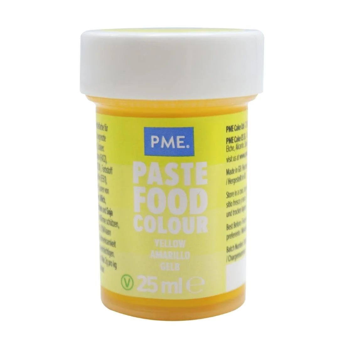 PME Concentrated Paste Food Colour - Sunny Yellow 25g - Image 1