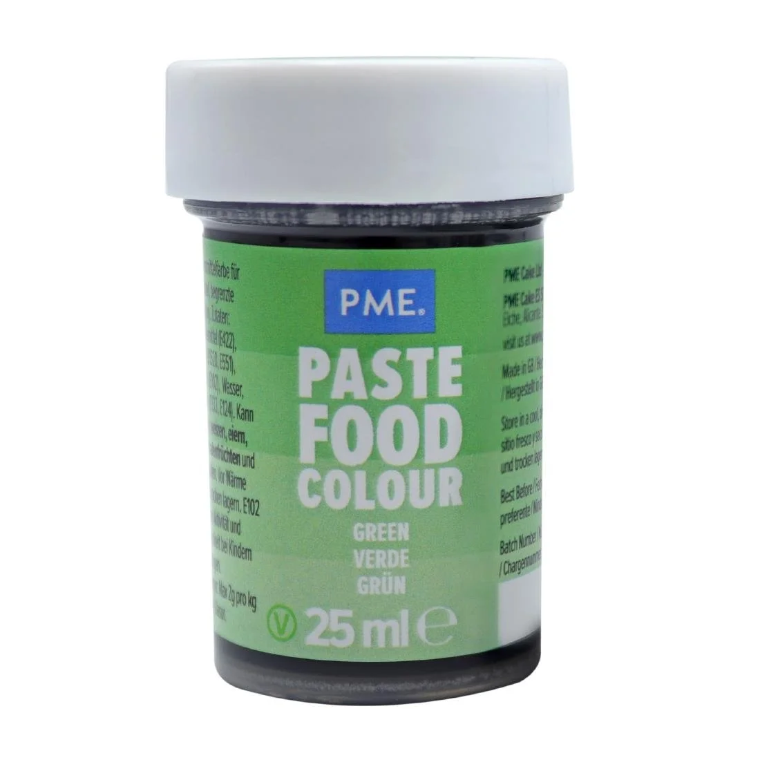 PME Concentrated Paste Food Colour - Pea Green 25g - Image 1