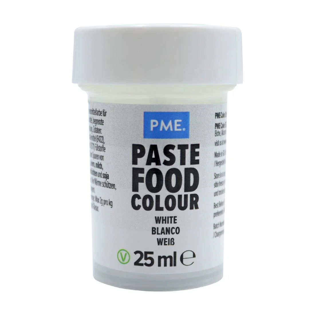 PME Concentrated Paste Food Colour - Arctic White 25g - Image 1