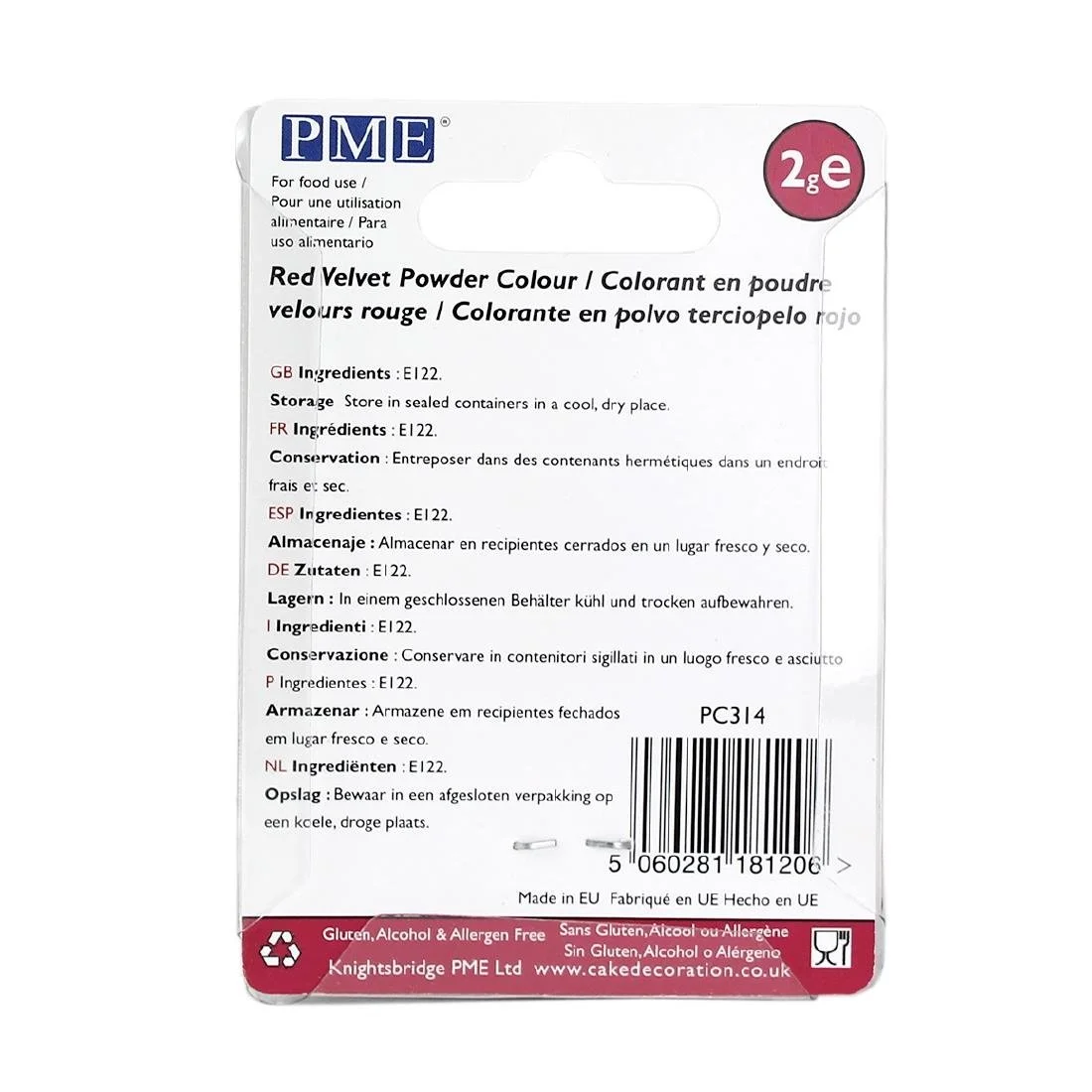 PME Powder Colours 2g - Red Velvet - Image 2