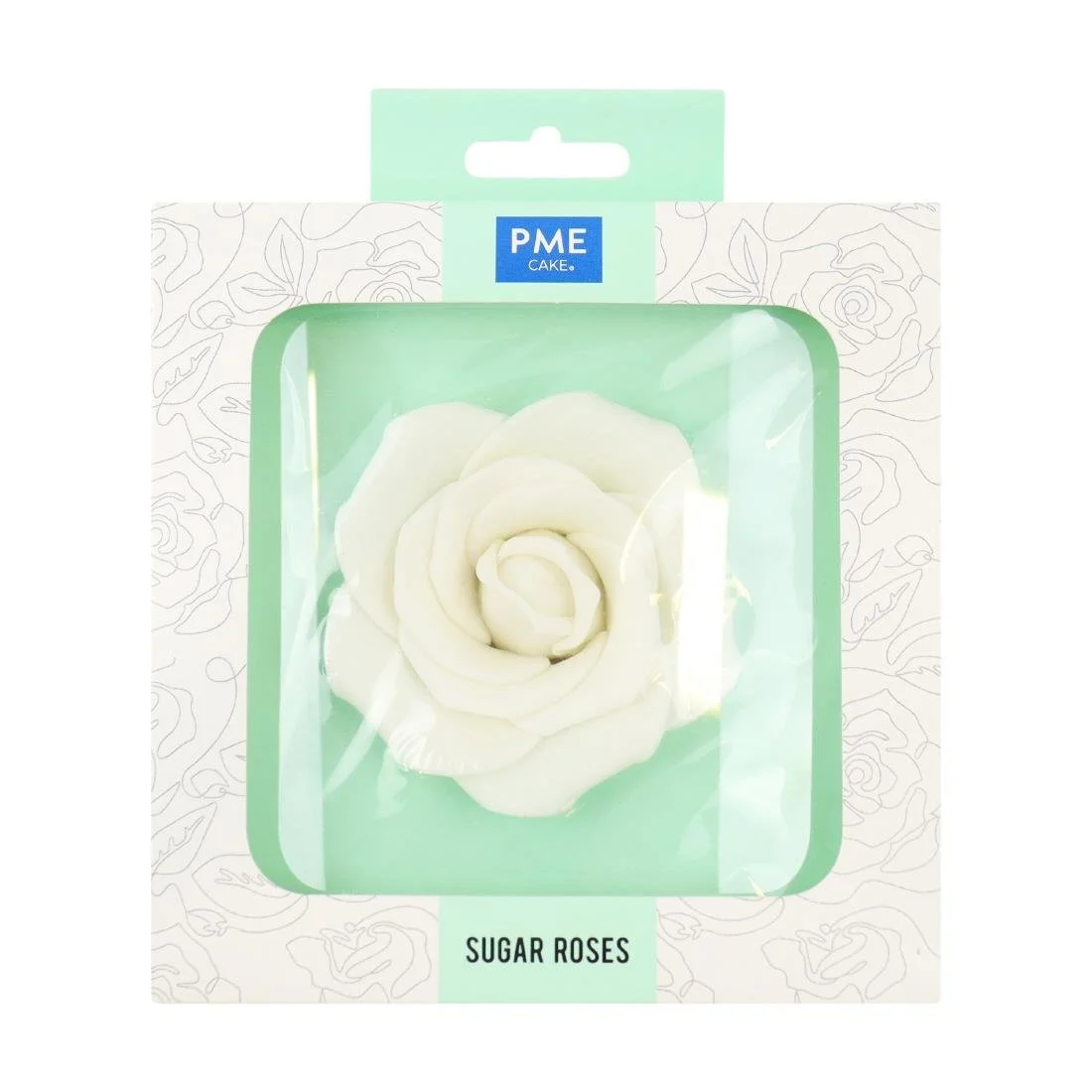 PME White Sugar Rose 90mm - Image 1