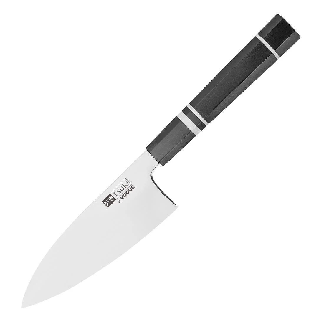 Vogue Tsuki Series 9 Deba Knife Black 15cm - Image 1