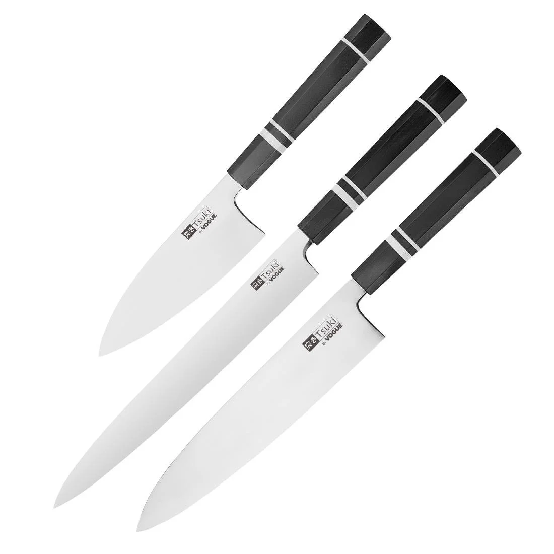 Vogue Tsuki Series 9 Deba Knife Black 15cm - Image 5