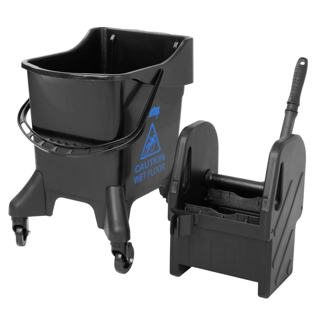 Jantex 20Ltr Tall Mop Bucket and Wringer Blue Print - Image 4