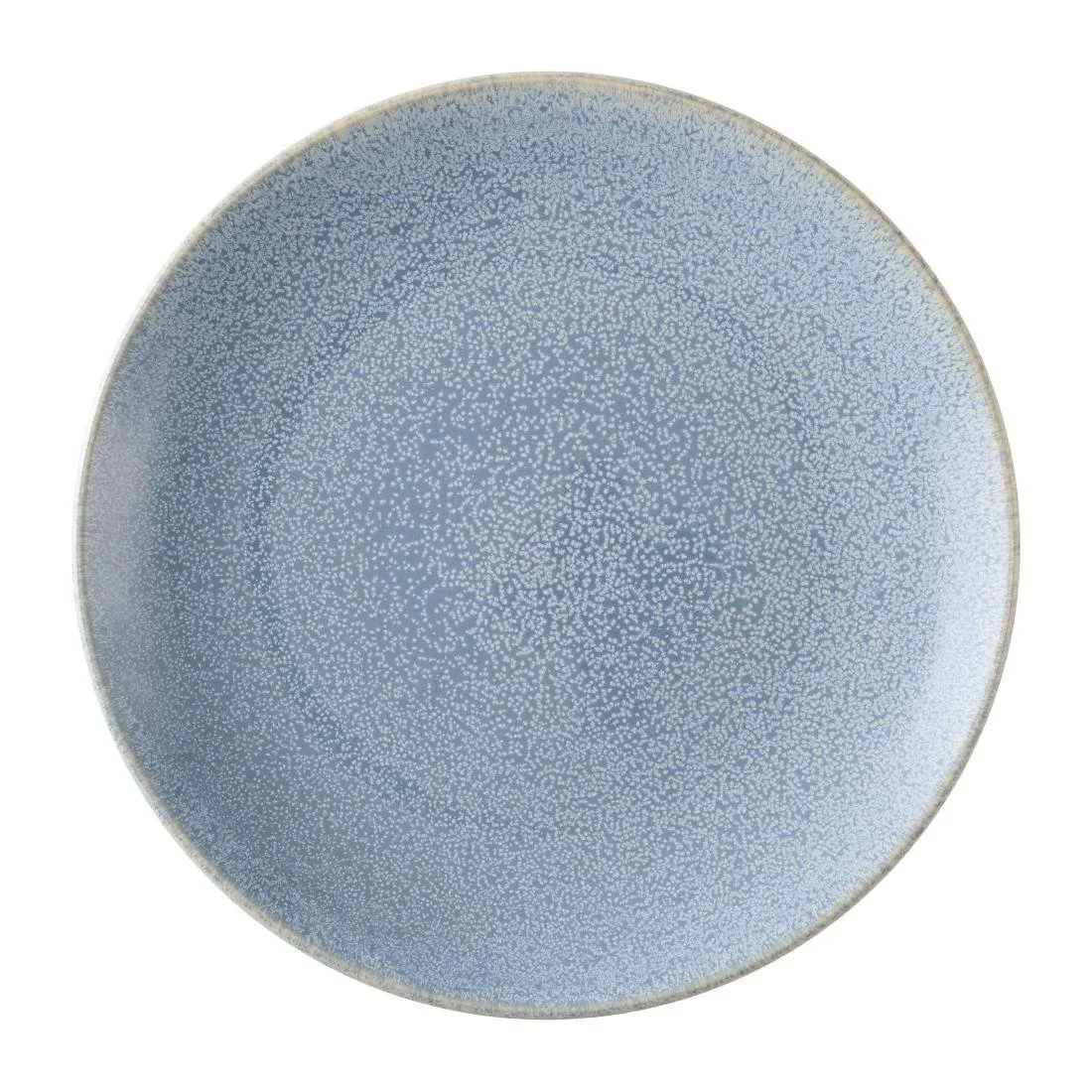 Dudson Evo Azure Coupe Plates Blue 255mm (6 Pack) - Image 1