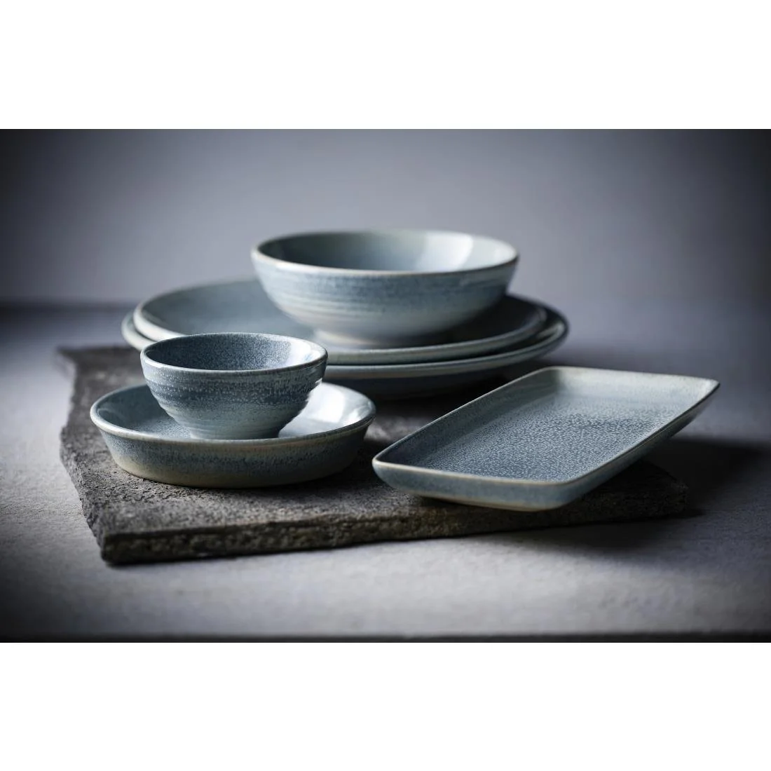 Dudson Evo Azure Rice Bowls Blue 105mm (6 Pack) - Image 2