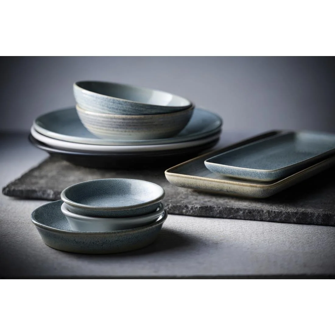 Dudson Evo Azure Tapas Dishes Blue 159mm (6 Pack) - Image 5