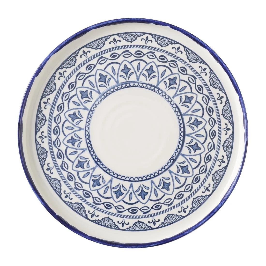 Dudson Harvest Moresque Walled Plates Blue 254mm (6 Pack) - Image 1