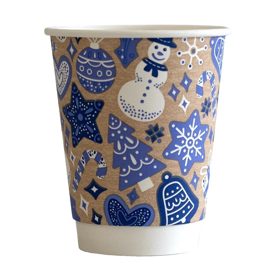 Vegware Christmas Double Wall Hot Cup 79-Series 8oz (500 pack) - Image 1