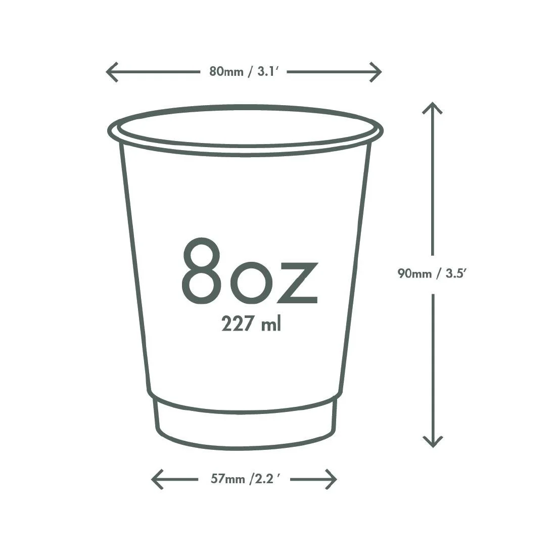 Vegware Christmas Double Wall Hot Cup 79-Series 8oz (500 pack) - Image 5