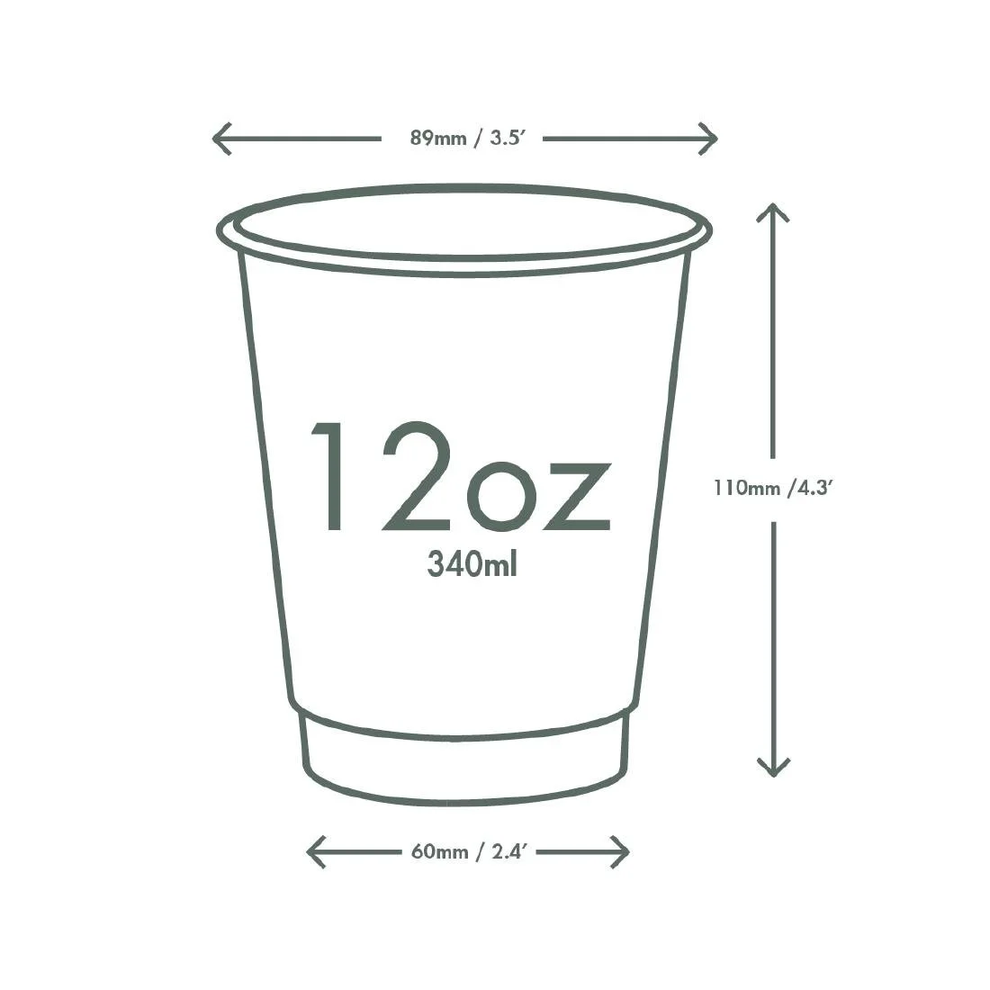 Vegware Christmas Double Wall Hot Cup 89-Series 12oz (500 pack) - Image 5