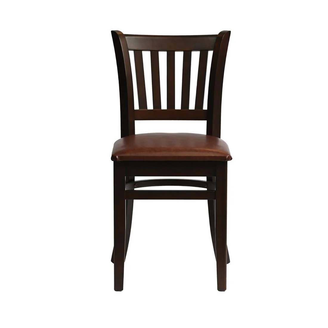 Manhattan Dining Chairs in Dark Walnut with Bison Espresso Seat (2 Pack) - Image 1