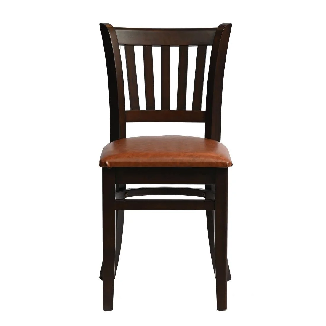Manhattan Dining Chairs in Dark Walnut with Bison Tan Seat (2 Pack) - Image 1