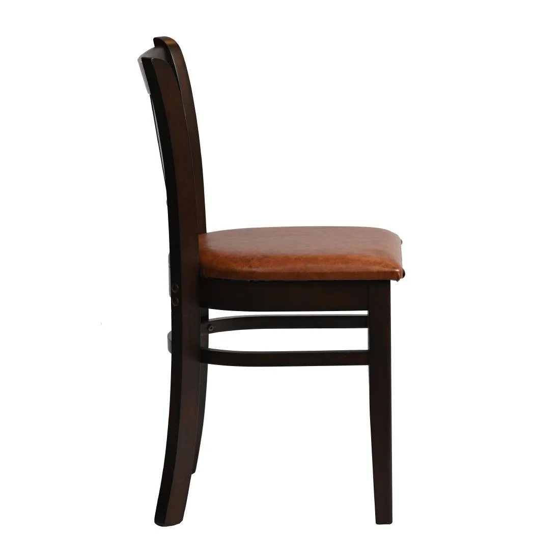 Manhattan Dining Chairs in Dark Walnut with Bison Tan Seat (2 Pack) - Image 3
