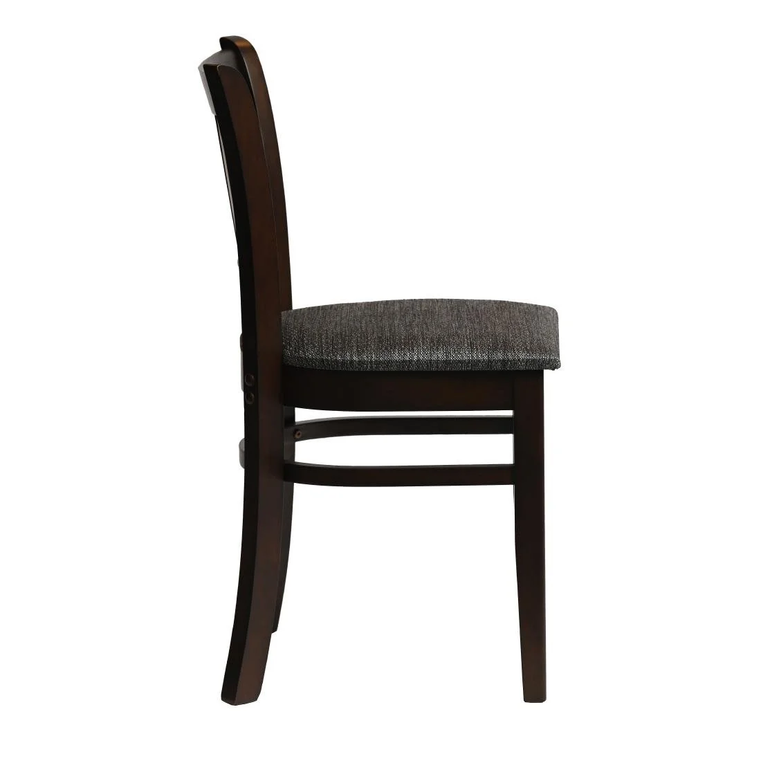 Manhattan Dining Chairs in Dark Walnut with Shetland Smoke Seat (2 Pack) - Image 3