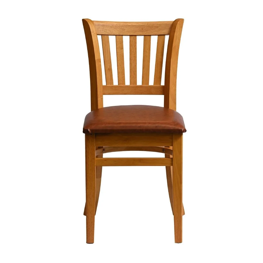 Manhattan Dining Chairs in Soft Oak with Bison Bordeaux Seat (2 Pack) - Image 1