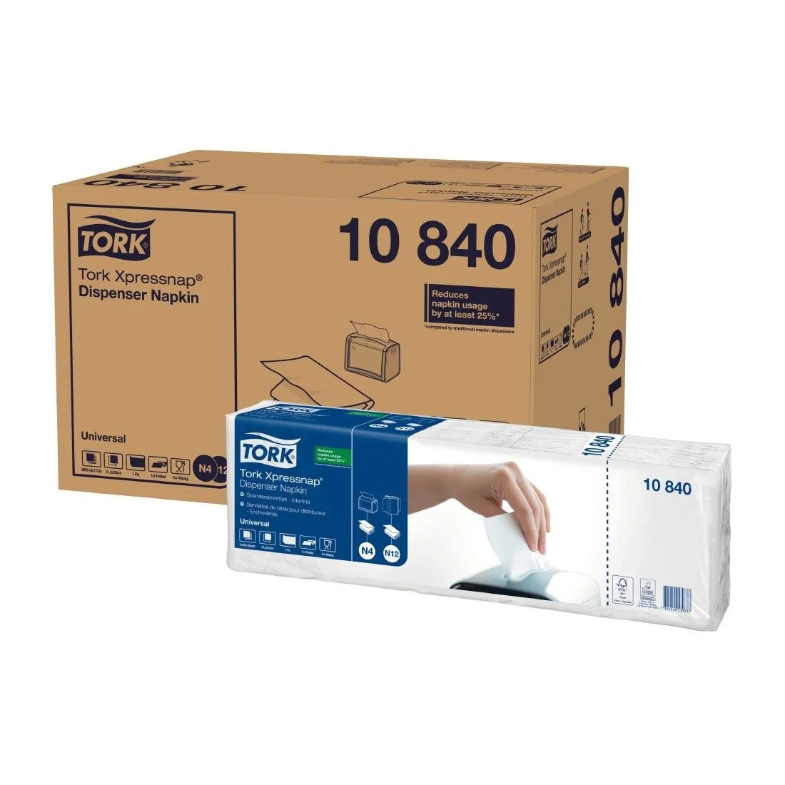 Tork Xpressnap Dispenser Napkins White N4 (9000 Pack) - Image 3