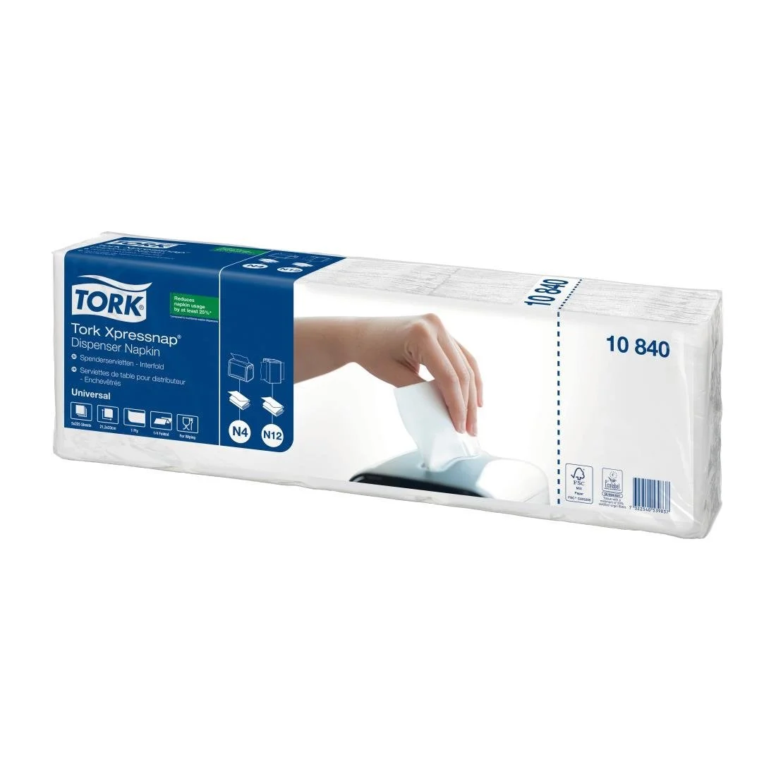 Tork Xpressnap Dispenser Napkins White N4 (9000 Pack) - Image 4