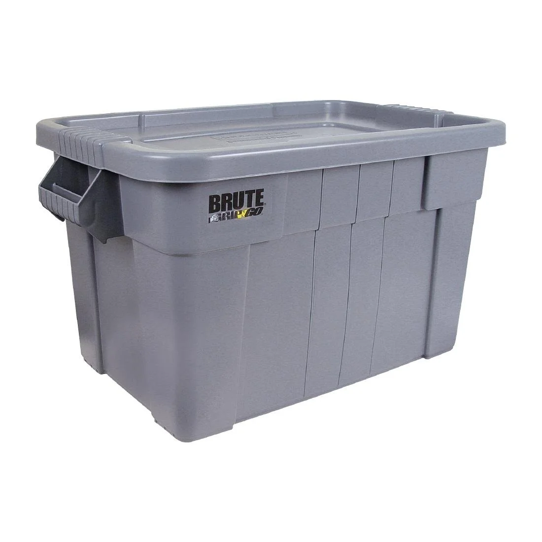Rubbermaid BRUTE Tote Box Grey with Lid 53Ltr - Image 1