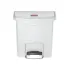 Rubbermaid Slim Jim Step-On Pedal Bin White 15Ltr
