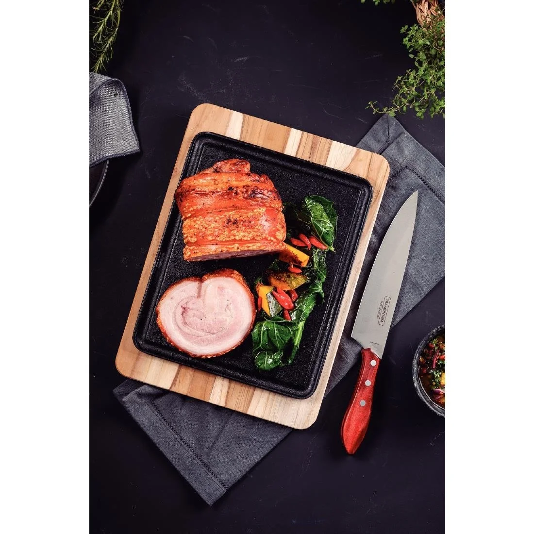 Tramontina Pre-Seasoned Cast Iron Sizzler Plate 350x250mm - Image 2