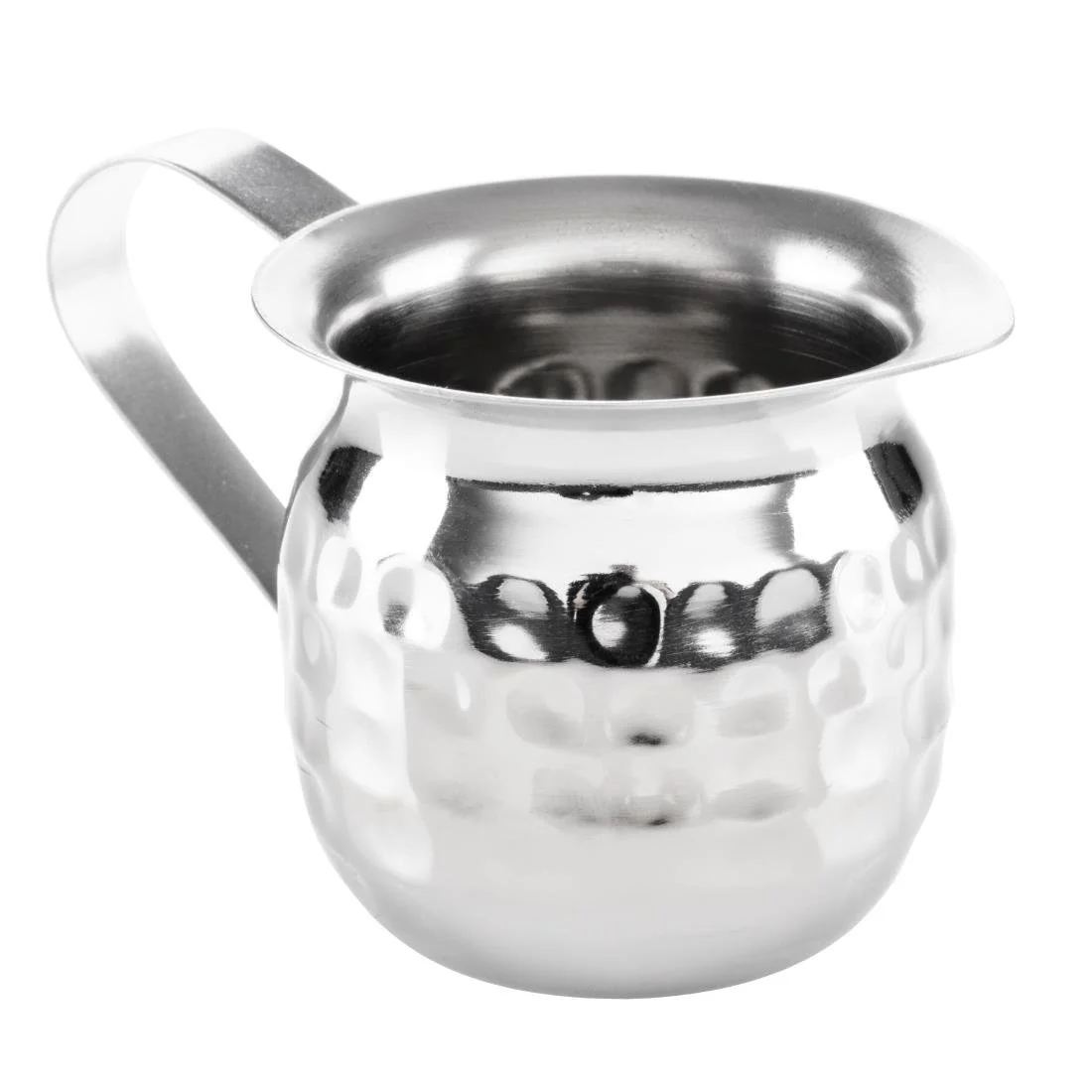 Olympia Hammered Stainless Steel Mini Milk Jug 78ml (6 Pack) - Image 1