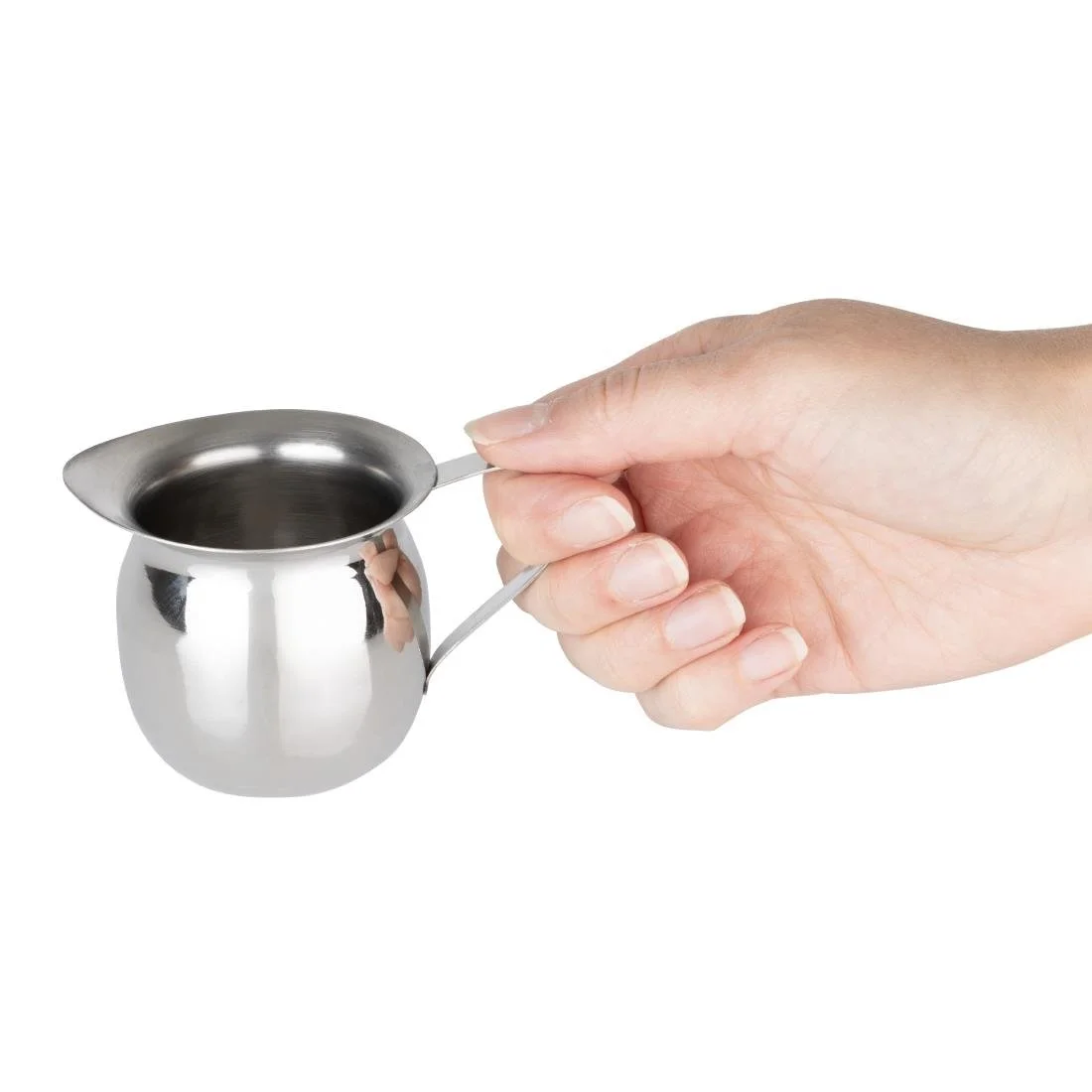 Olympia Stainless Steel Mini Milk Jug 120ml (6 Pack) - Image 6