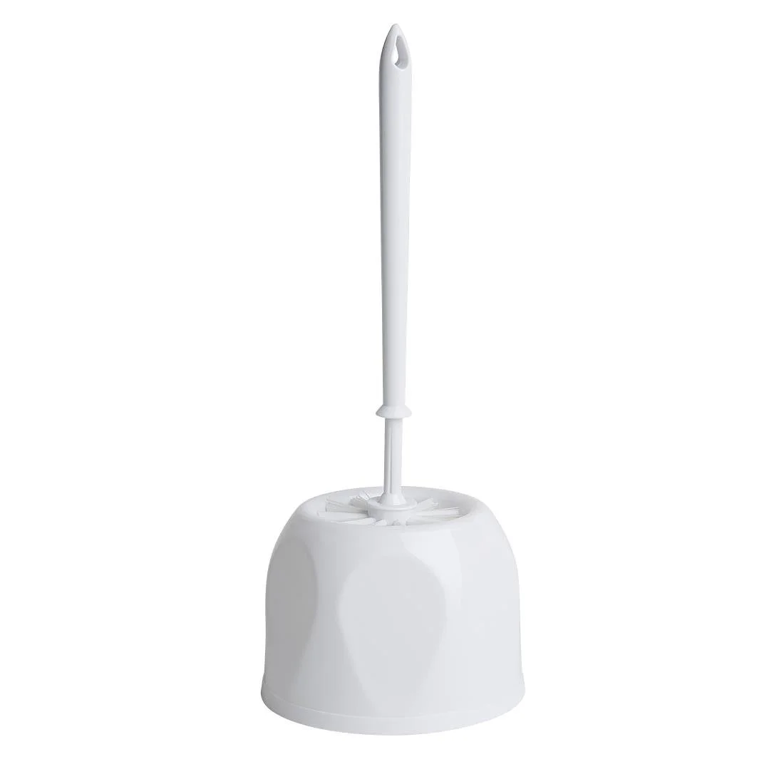 Nisbets Essentials Round Toilet Brush & Holder - White - Image 1