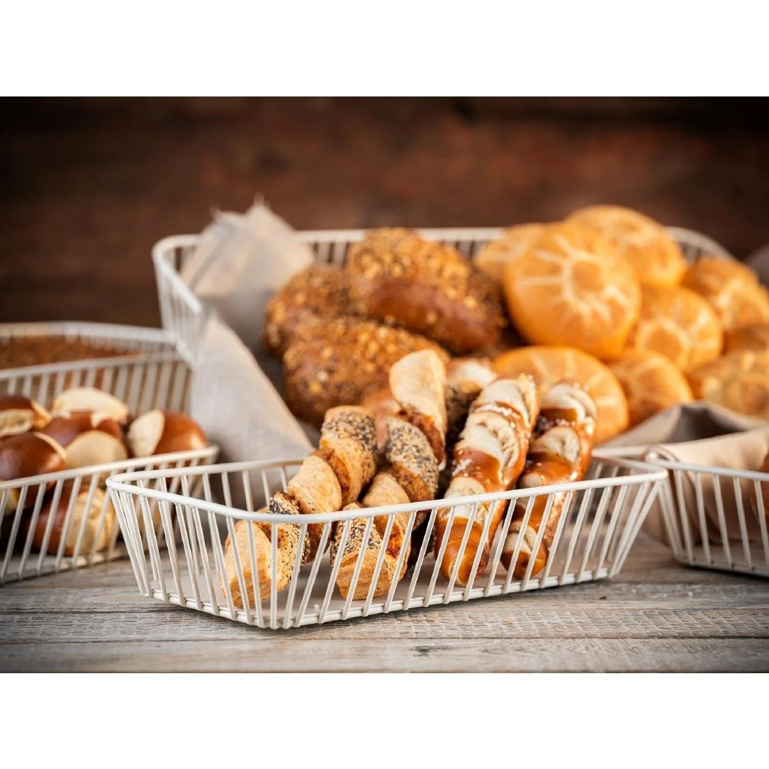 APS Basket Urban GN 1/1 White 530x325x75mm - Image 5