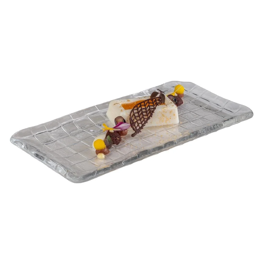APS Takashi Sushi Board Clear Glass 260x130mm - Image 2