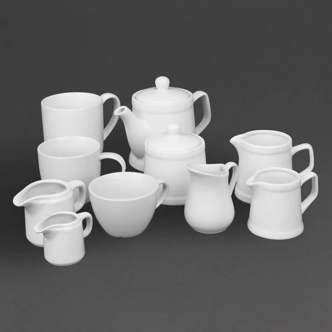 Olympia Whiteware Pier Sugar Bowls with Lids 250ml (6 Pack) - Image 7