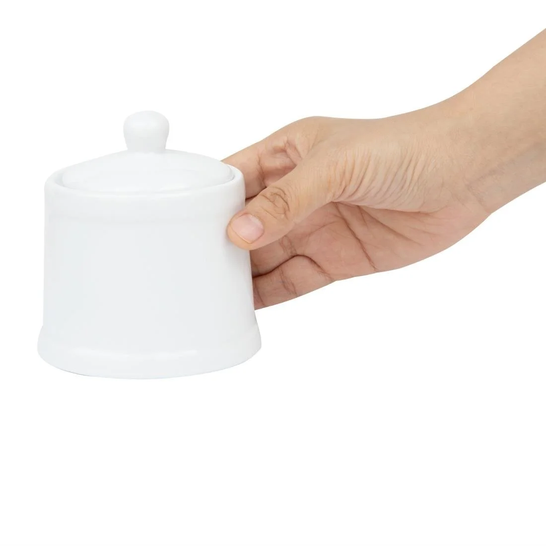 Olympia Whiteware Pier Sugar Bowls with Lids 250ml (6 Pack) - Image 8