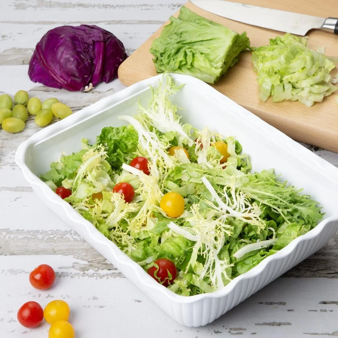 Olympia Kristallon Large Salad Crock - White - Image 6