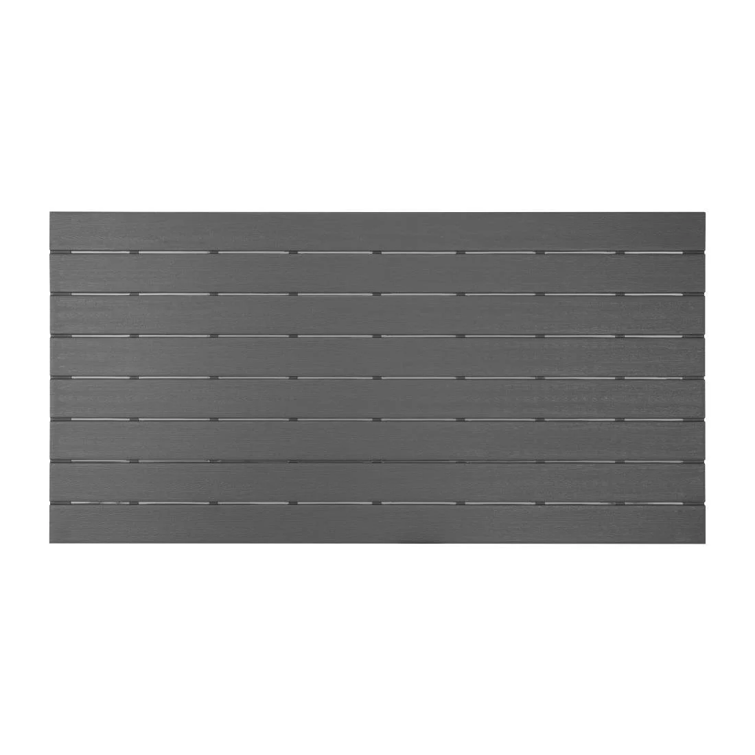 Bolero Valletta Grey Slatted Outdoor Table 1560mm - Image 5