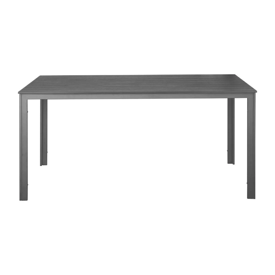 Bolero Valletta Grey Slatted Outdoor Table 1560mm - Image 6