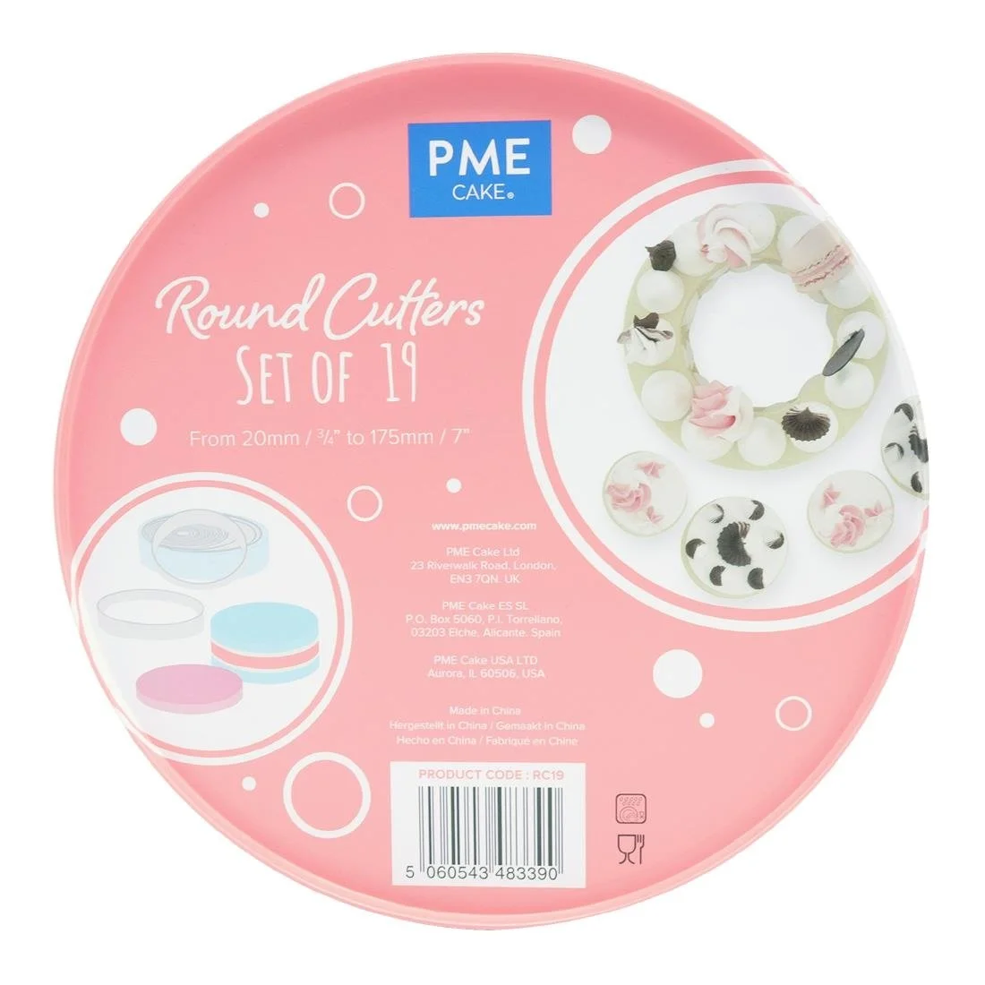 PME Round Stainless Steel Cutters (19 Pack) - Image 3